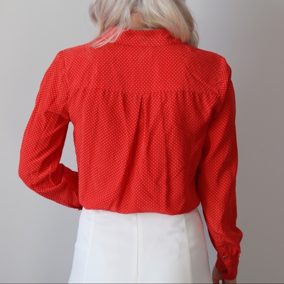 Strawberry Red Juicy Couture Polka Dot Blouse - Picture 6 of 7